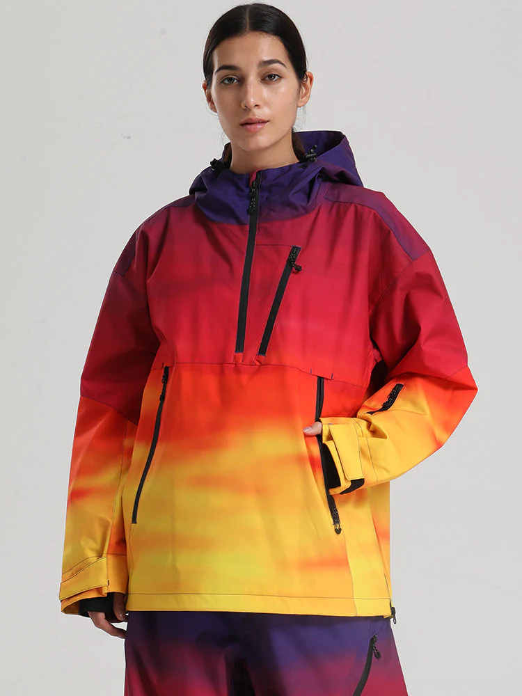 Women's Gsou Snow Durable Mountain Vibe Pullover Anorak Baggy Snow Jacket - Image 26