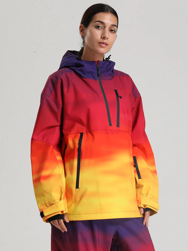 Women's Gsou Snow Durable Mountain Vibe Pullover Anorak Baggy Snow Jacket - Image 27