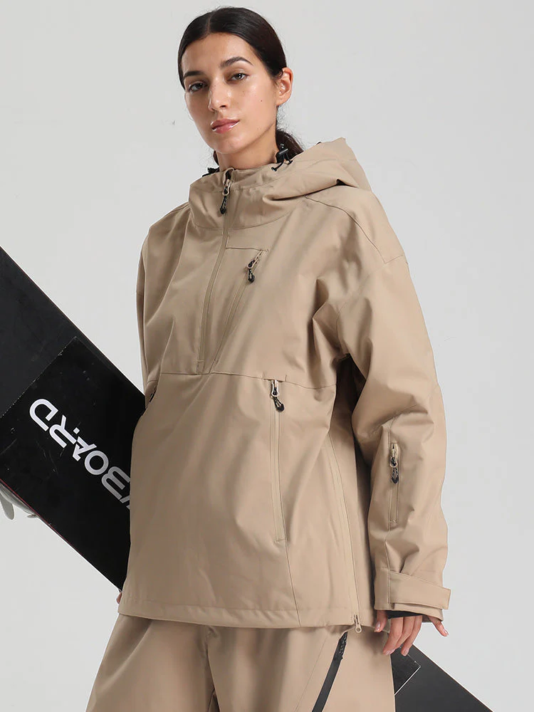 Women's Gsou Snow Durable Mountain Vibe Pullover Anorak Baggy Snow Jacket - Image 7