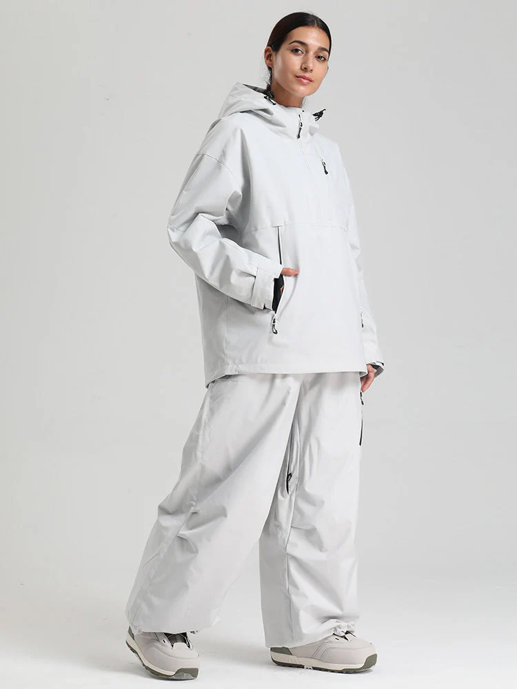 Women's Gsou Snow Durable Mountain Vibe Pullover Anorak Baggy Snow Suits - Image 24