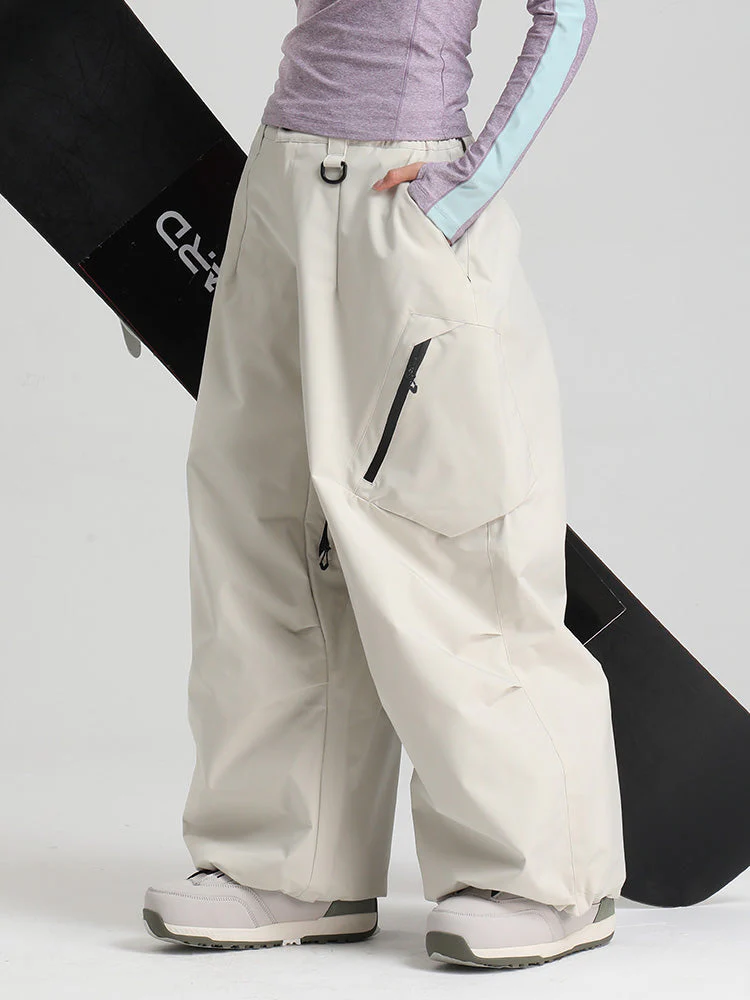 Women's Gsou Snow Durable Urban Vibe All Function Baggy Snow Pants - Image 5