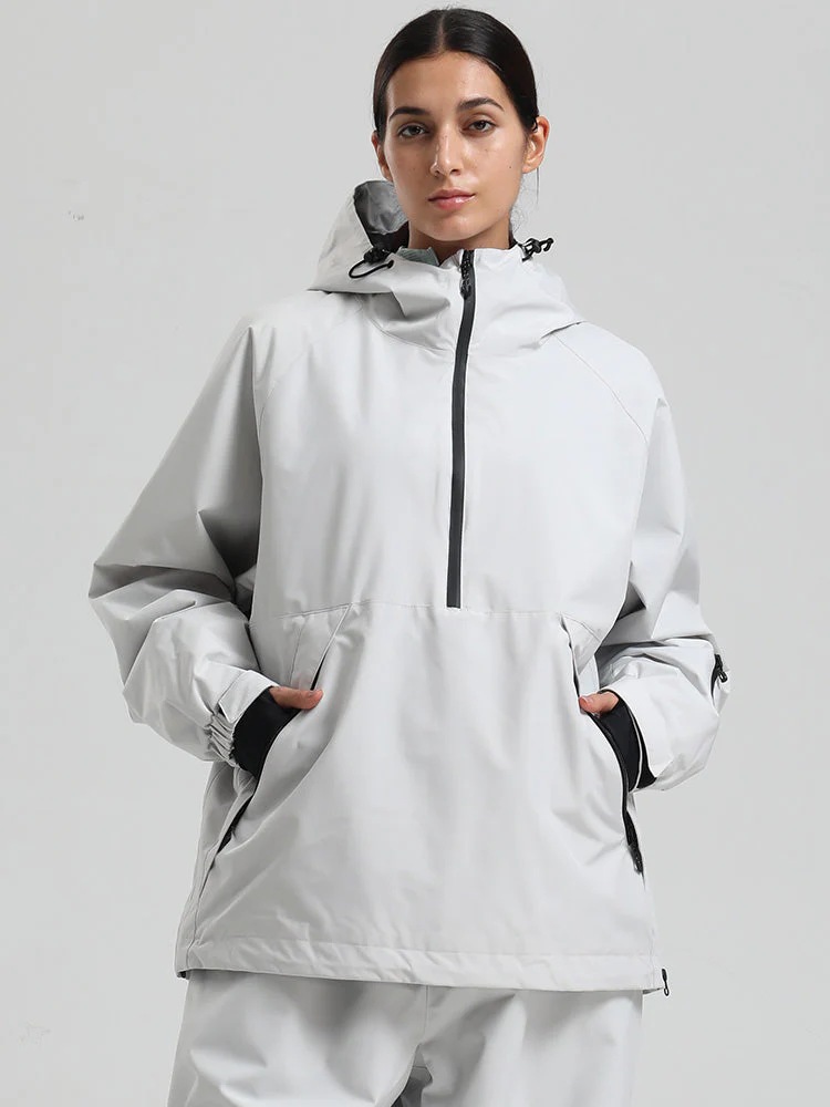 Women's Gsou Snow Durable Urban Vibe Pullover Anorak Snowboard Jacket - Image 13