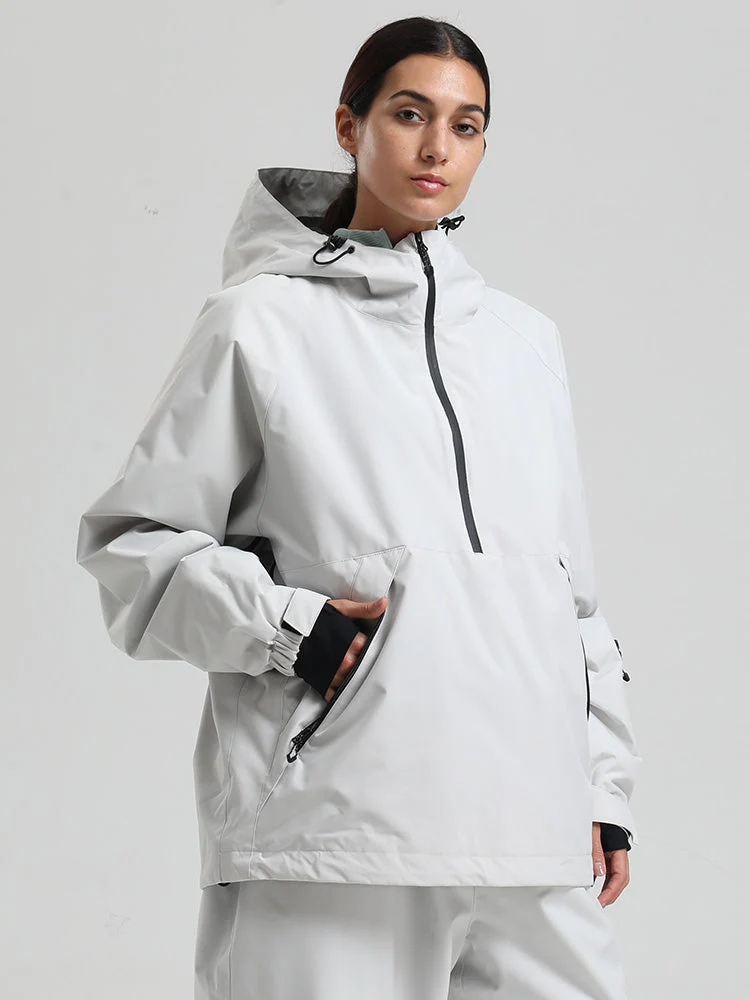 Women's Gsou Snow Durable Urban Vibe Pullover Anorak Snowboard Jacket - Image 14