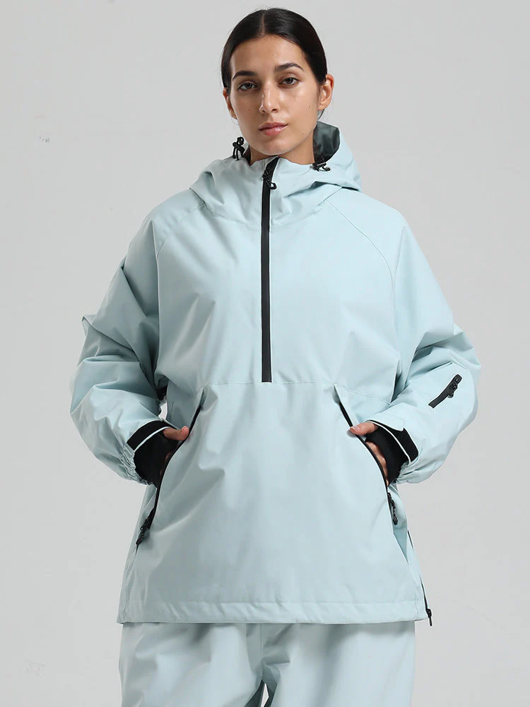 Women's Gsou Snow Durable Urban Vibe Pullover Anorak Snowboard Jacket - Image 16