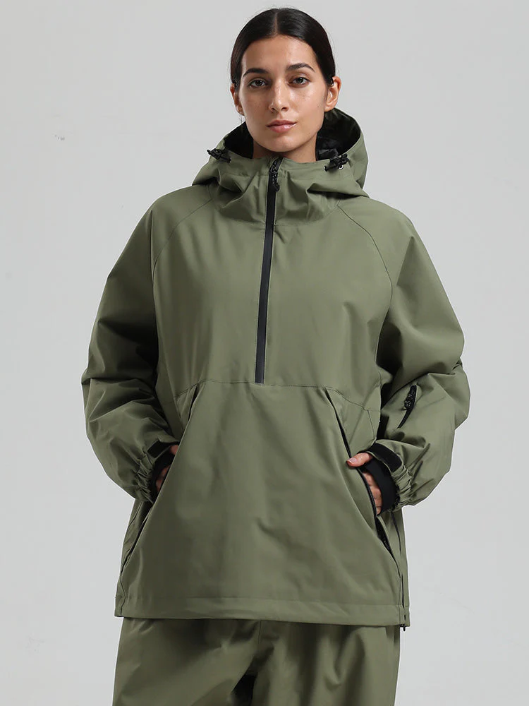 Women's Gsou Snow Durable Urban Vibe Pullover Anorak Snowboard Jacket - Image 19