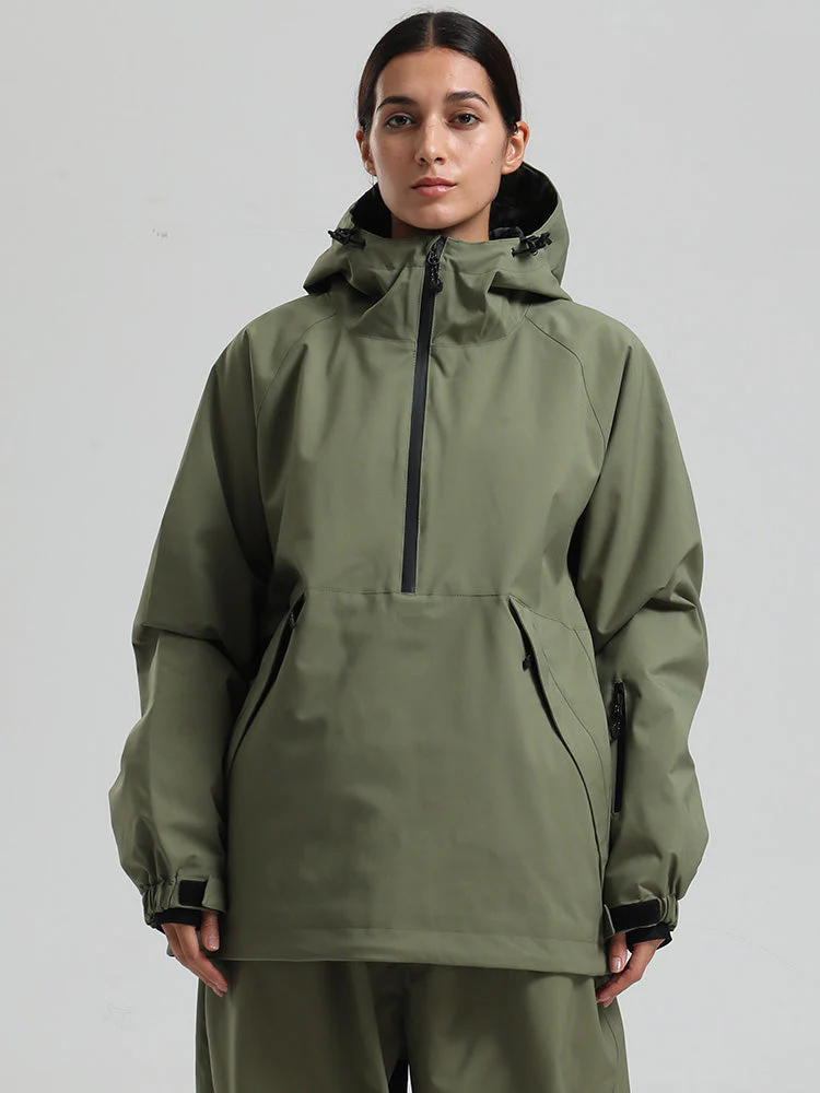 Women's Gsou Snow Durable Urban Vibe Pullover Anorak Snowboard Jacket - Image 21