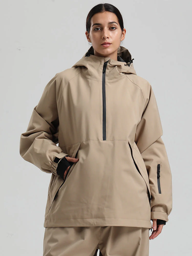 Women's Gsou Snow Durable Urban Vibe Pullover Anorak Snowboard Jacket - Image 22