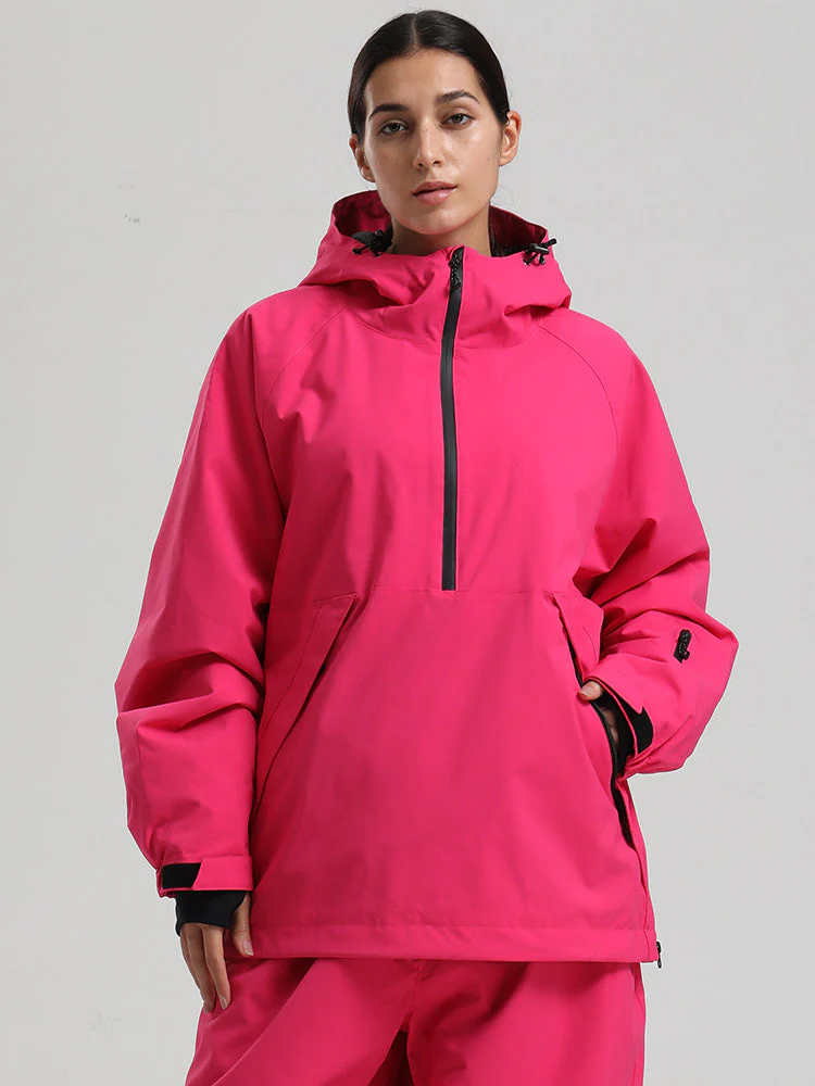 Women's Gsou Snow Durable Urban Vibe Pullover Anorak Snowboard Jacket - Image 3