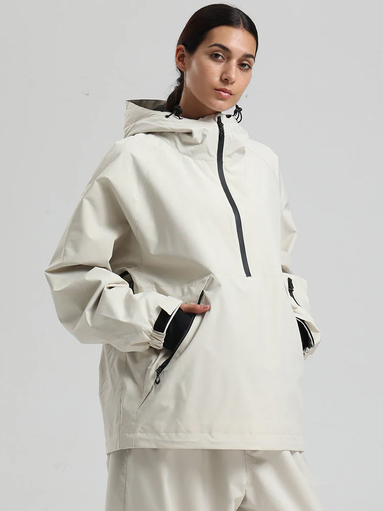 Women's Gsou Snow Durable Urban Vibe Pullover Anorak Snowboard Jacket - Image 6