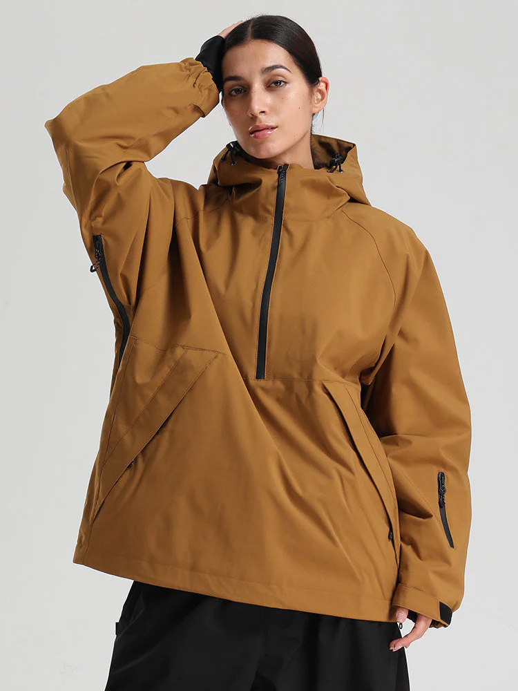 Women's Gsou Snow Durable Urban Vibe Pullover Anorak Snowboard Jacket - Image 9
