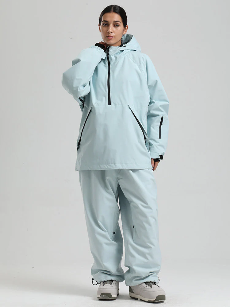 Women's Gsou Snow Durable Urban Vibe Pullover Anorak Snowboard Suits - Image 10