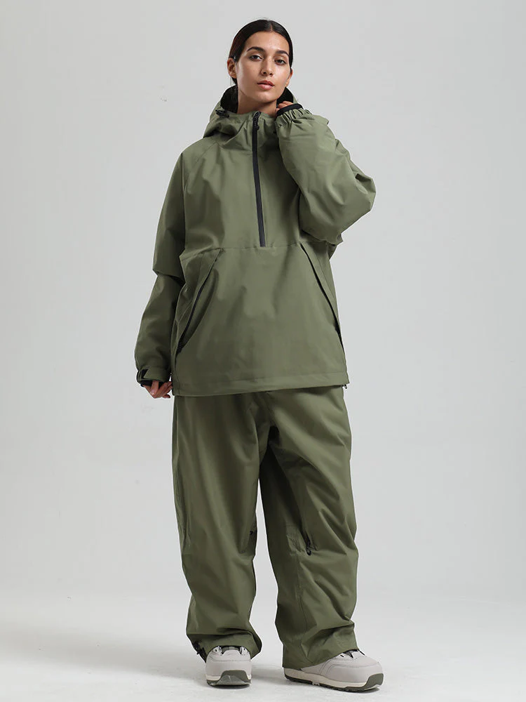 Women's Gsou Snow Durable Urban Vibe Pullover Anorak Snowboard Suits - Image 11