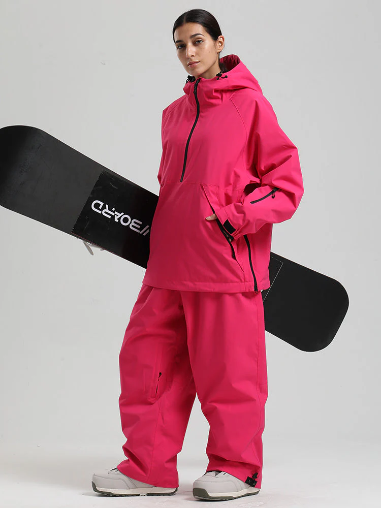 Women's Gsou Snow Durable Urban Vibe Pullover Anorak Snowboard Suits - Image 12