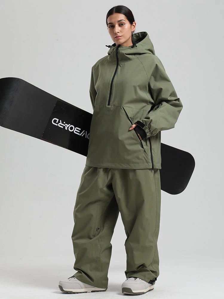 Women's Gsou Snow Durable Urban Vibe Pullover Anorak Snowboard Suits - Image 13