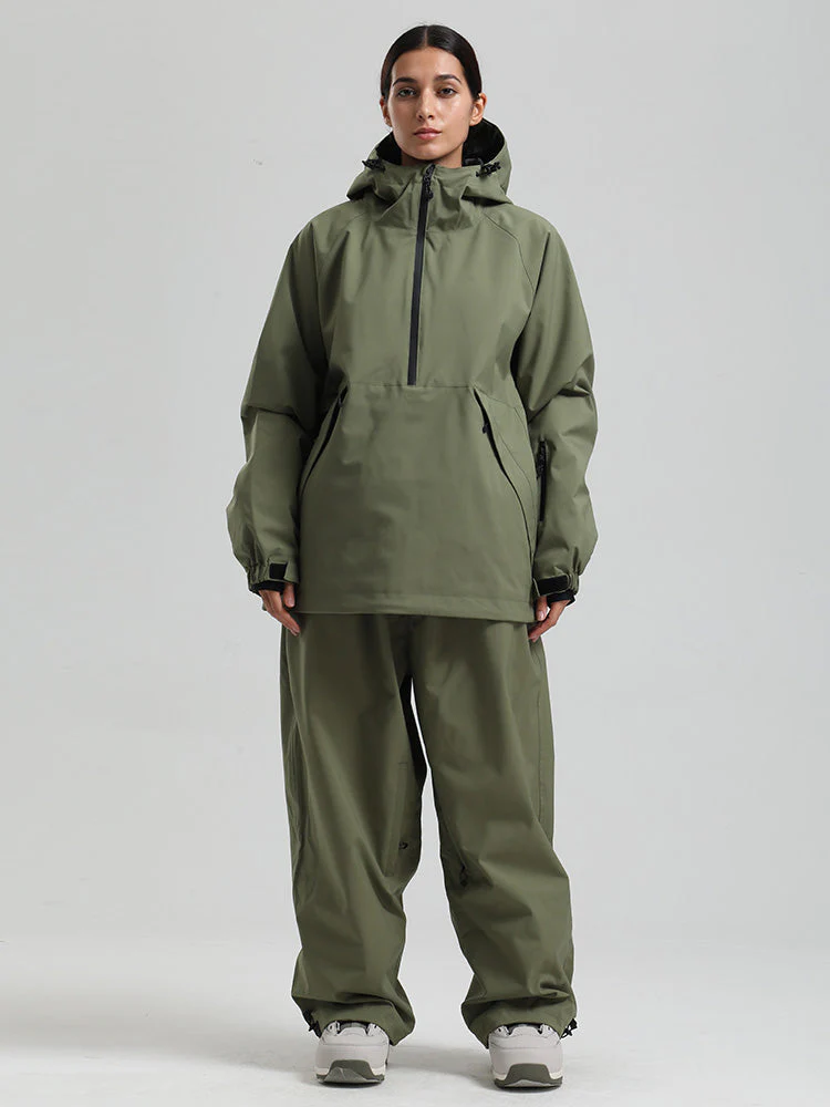 Women's Gsou Snow Durable Urban Vibe Pullover Anorak Snowboard Suits - Image 14