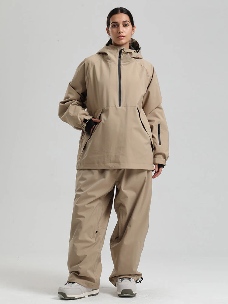 Women's Gsou Snow Durable Urban Vibe Pullover Anorak Snowboard Suits - Image 15