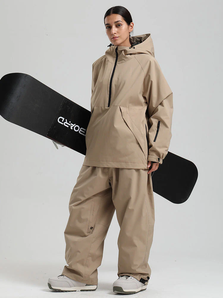 Women's Gsou Snow Durable Urban Vibe Pullover Anorak Snowboard Suits - Image 16