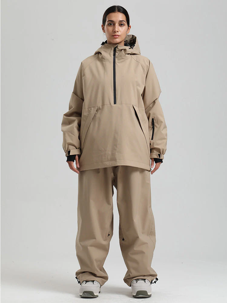 Women's Gsou Snow Durable Urban Vibe Pullover Anorak Snowboard Suits - Image 17