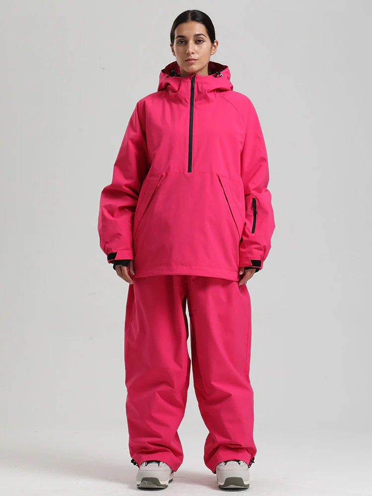 Women's Gsou Snow Durable Urban Vibe Pullover Anorak Snowboard Suits - Image 18