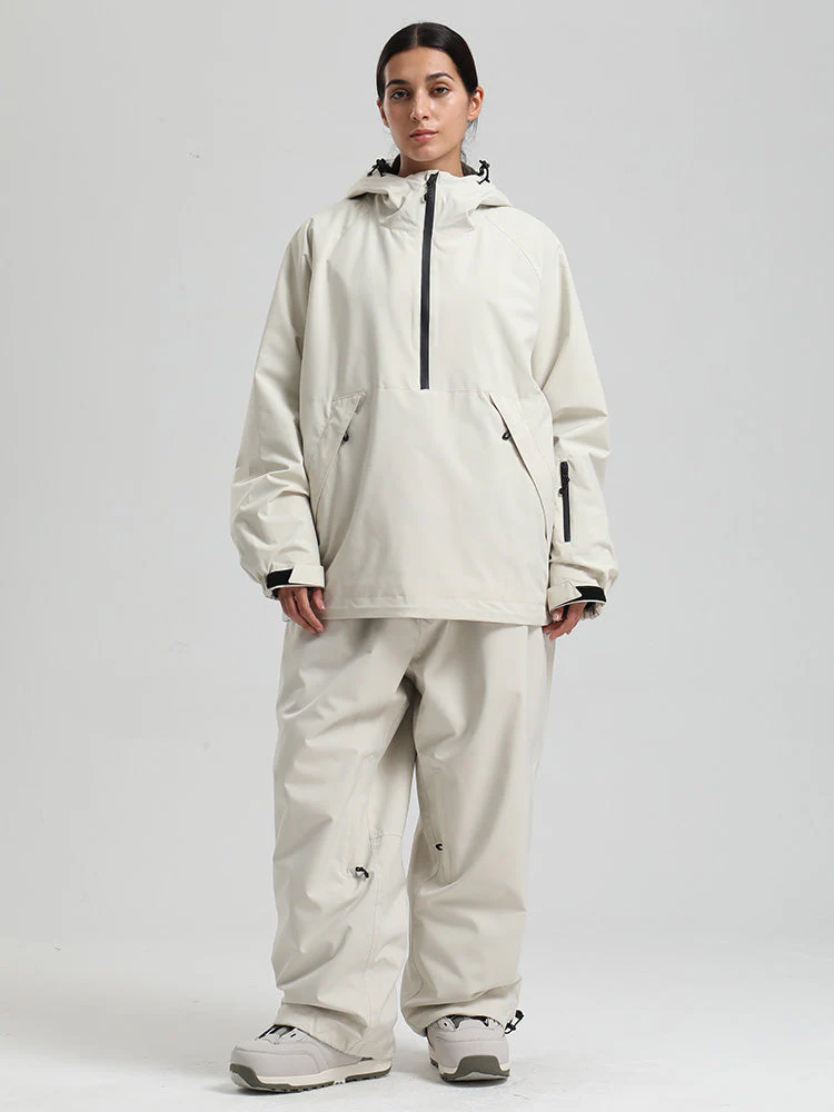 Women's Gsou Snow Durable Urban Vibe Pullover Anorak Snowboard Suits - Image 19