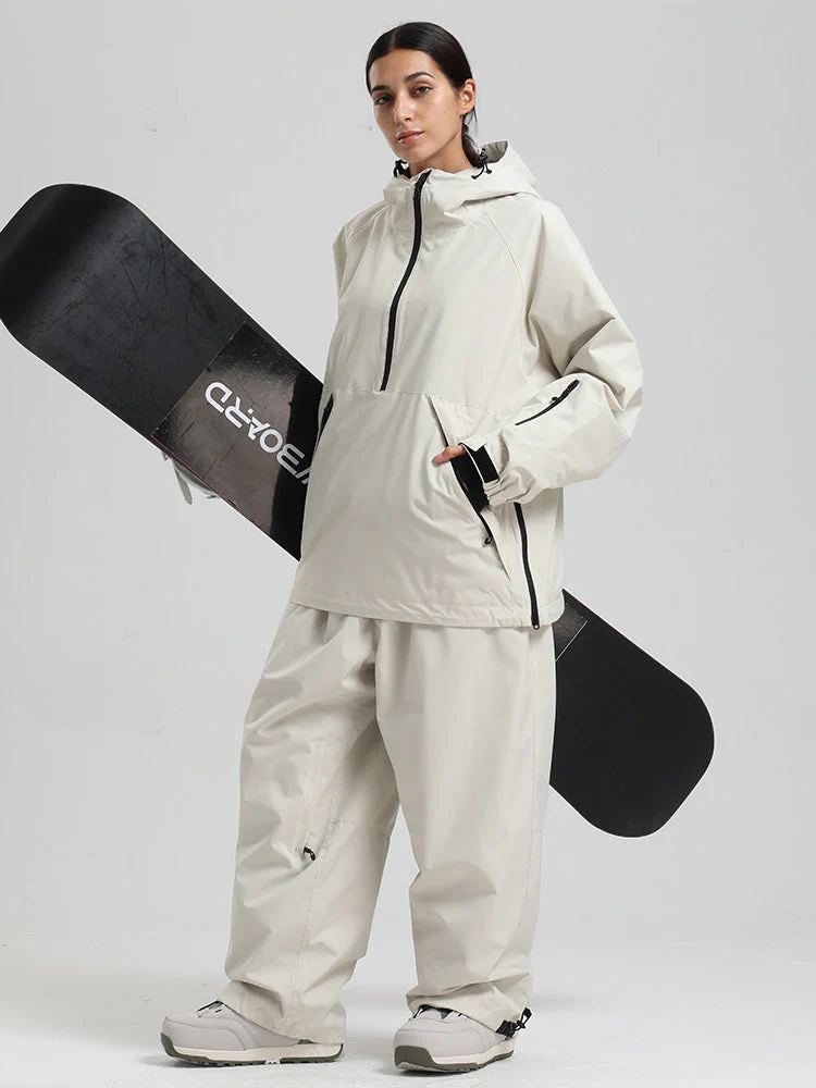 Women's Gsou Snow Durable Urban Vibe Pullover Anorak Snowboard Suits - Image 20