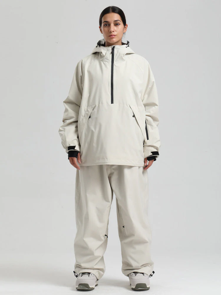 Women's Gsou Snow Durable Urban Vibe Pullover Anorak Snowboard Suits - Image 21