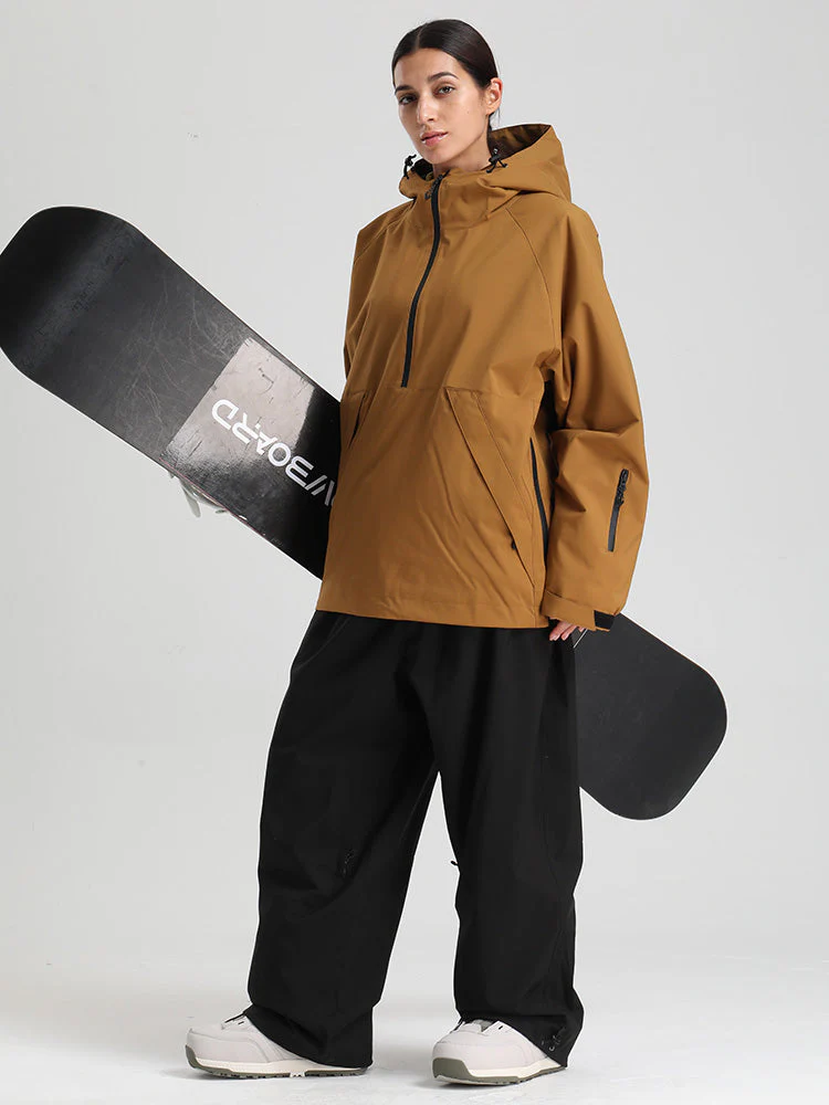 Women's Gsou Snow Durable Urban Vibe Pullover Anorak Snowboard Suits - Image 23