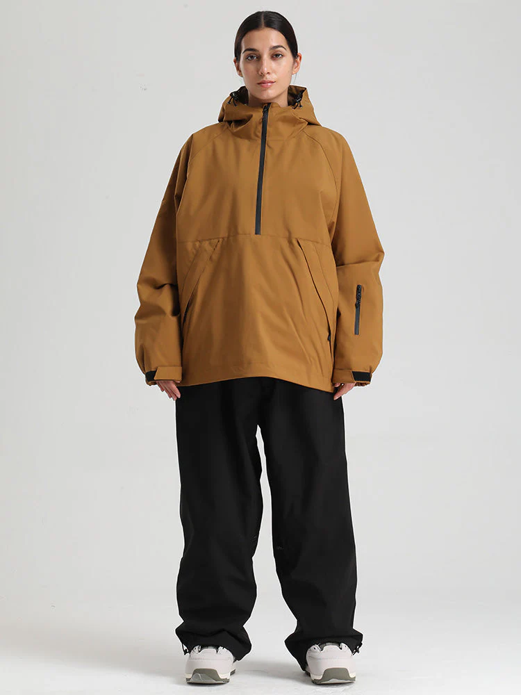 Women's Gsou Snow Durable Urban Vibe Pullover Anorak Snowboard Suits - Image 24