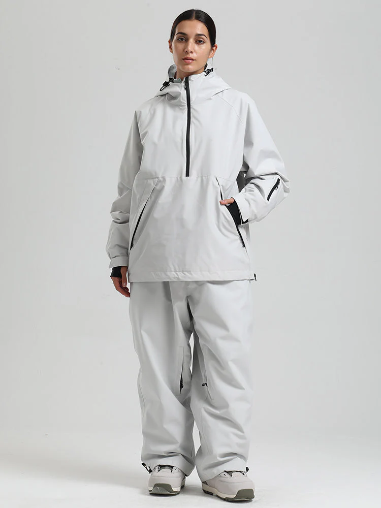 Women's Gsou Snow Durable Urban Vibe Pullover Anorak Snowboard Suits - Image 7