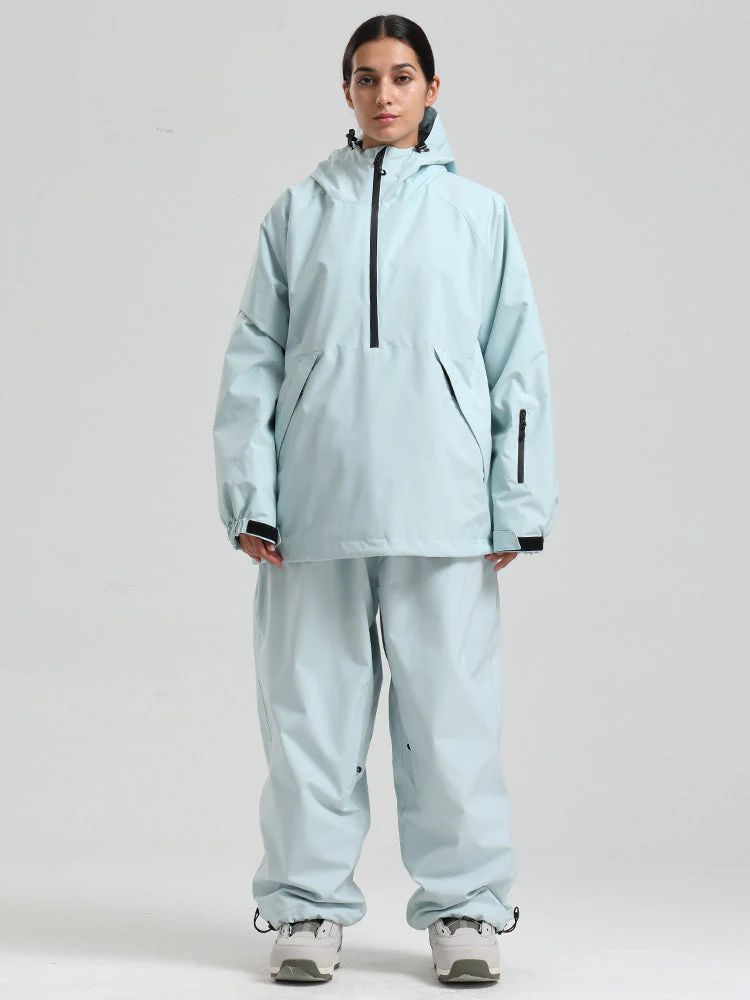 Women's Gsou Snow Durable Urban Vibe Pullover Anorak Snowboard Suits - Image 8