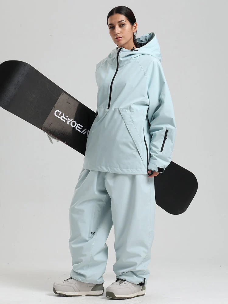 Women's Gsou Snow Durable Urban Vibe Pullover Anorak Snowboard Suits - Image 9