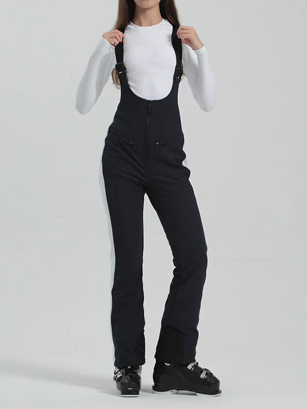 Women's Gsou Snow Elegant Flare Ski Bibs Pants - Image 19