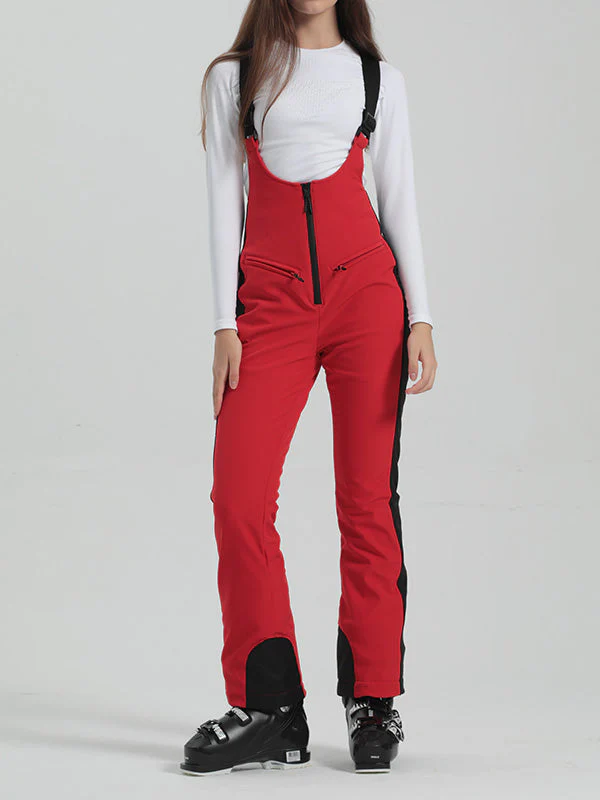 Women's Gsou Snow Elegant Flare Ski Bibs Pants - Image 2