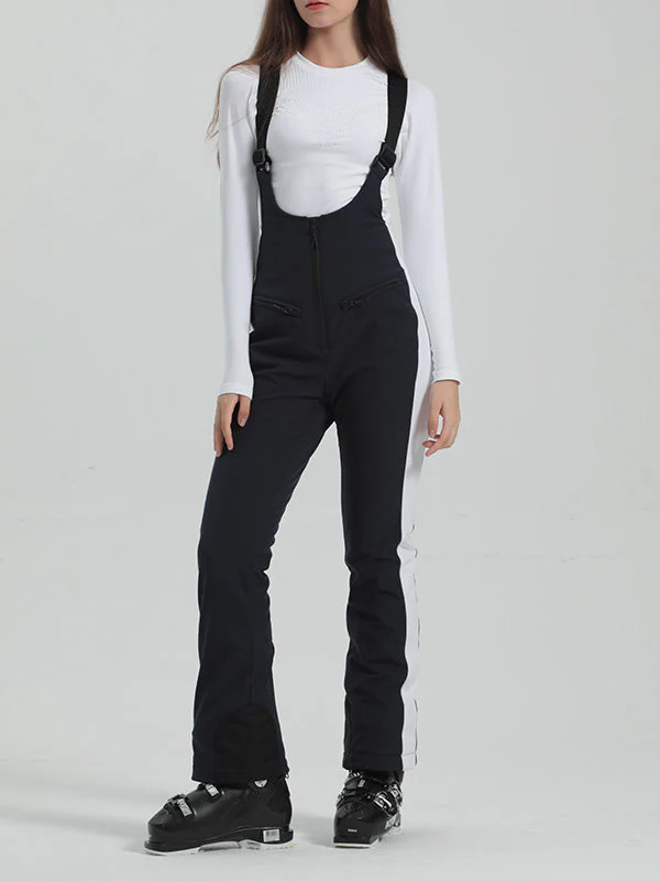 Women's Gsou Snow Elegant Flare Ski Bibs Pants - Image 20