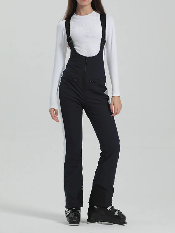 Women's Gsou Snow Elegant Flare Ski Bibs Pants - Image 21