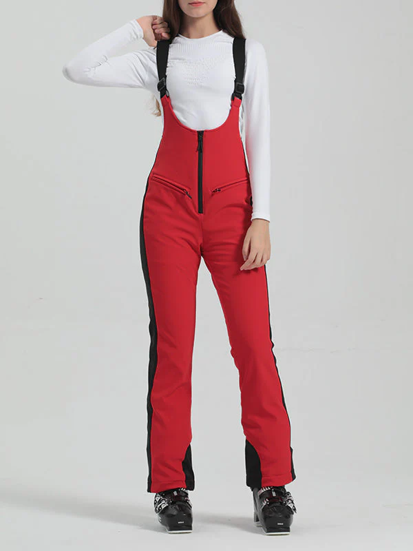 Women's Gsou Snow Elegant Flare Ski Bibs Pants - Image 3