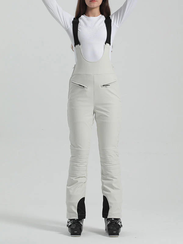 Women's Gsou Snow Elegant Stretch Flare Ski Bibs Pants - Image 10