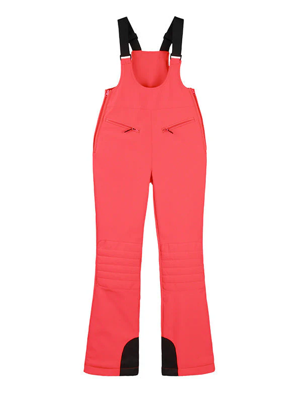 Women's Gsou Snow Elegant Stretch Flare Ski Bibs Pants - Image 16