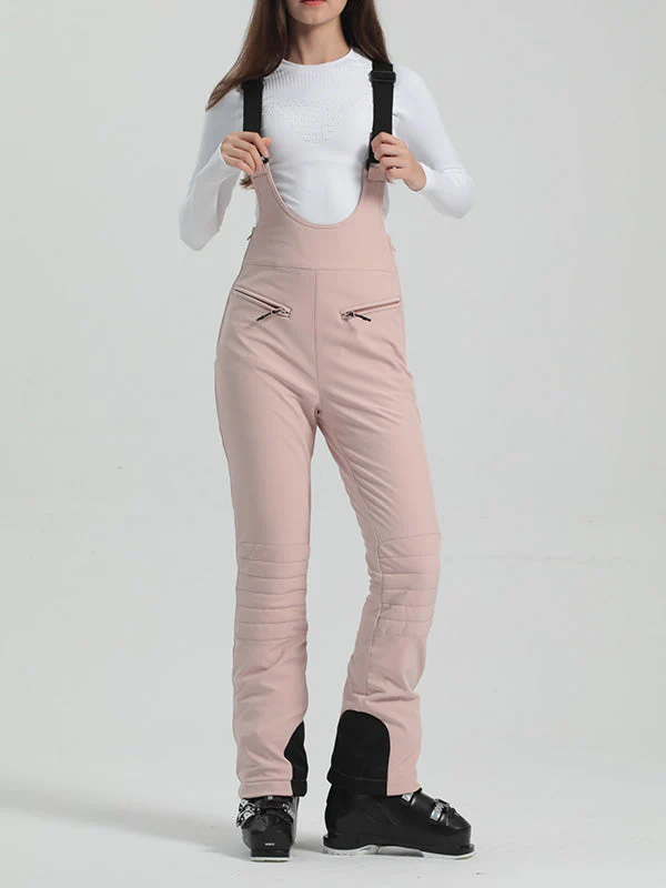 Women's Gsou Snow Elegant Stretch Flare Ski Bibs Pants - Image 18