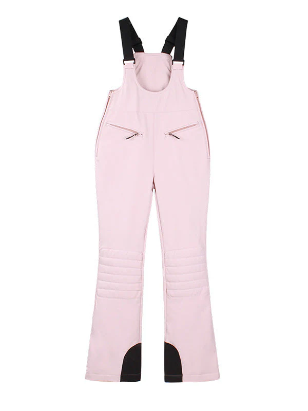 Women's Gsou Snow Elegant Stretch Flare Ski Bibs Pants - Image 20