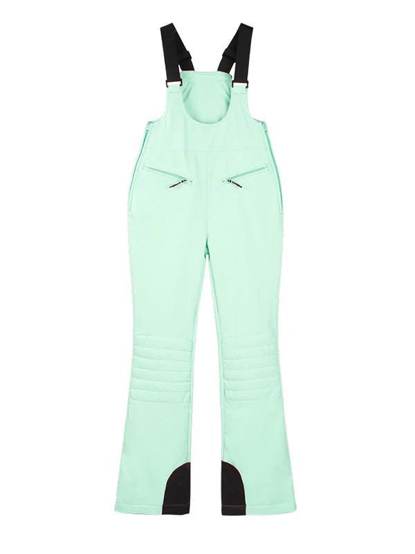 Women's Gsou Snow Elegant Stretch Flare Ski Bibs Pants - Image 28