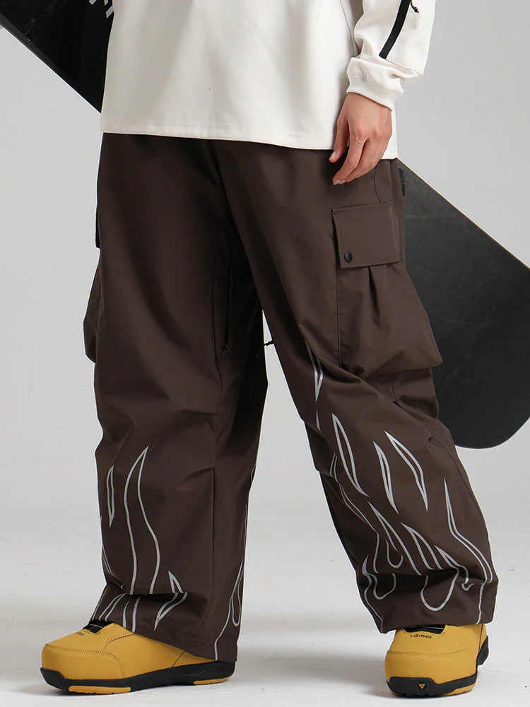 Women's Gsou Snow Furious Spark Reflective Fire Cargo Snow Pants - Image 15