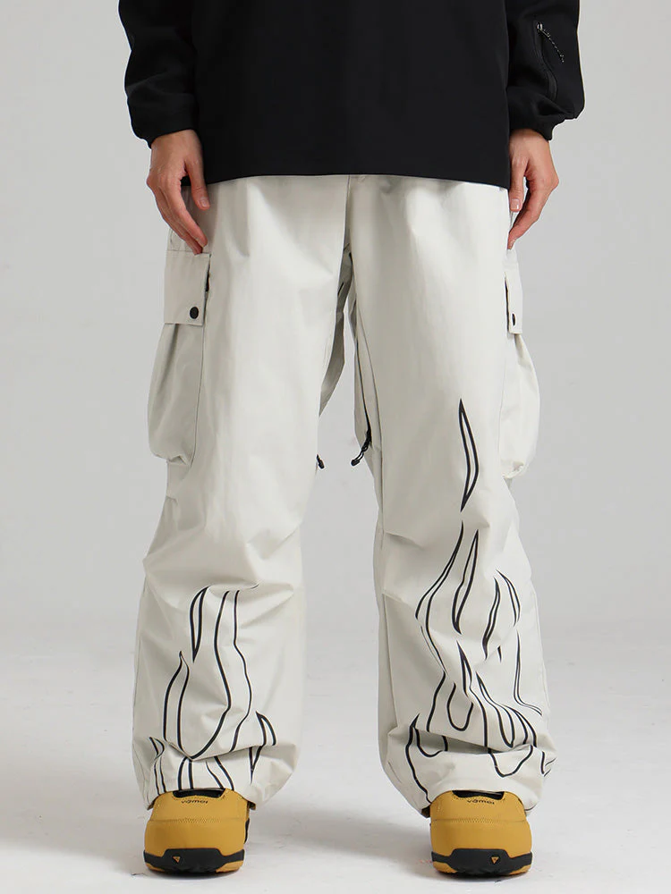 Women's Gsou Snow Furious Spark Reflective Fire Cargo Snow Pants - Image 2