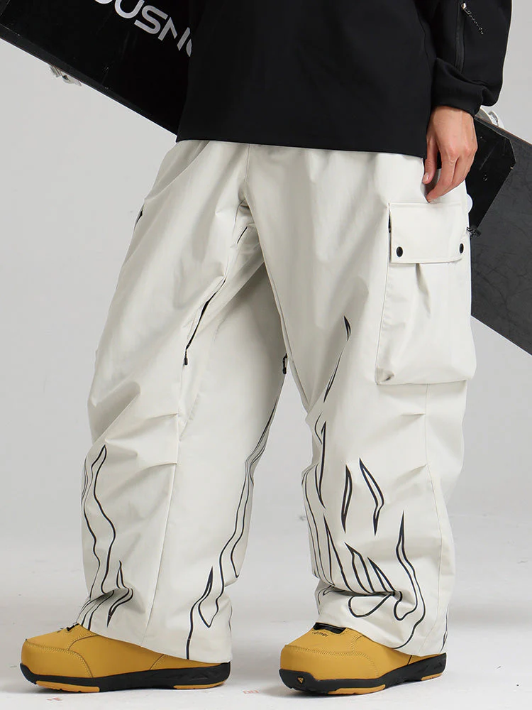 Women's Gsou Snow Furious Spark Reflective Fire Cargo Snow Pants - Image 4