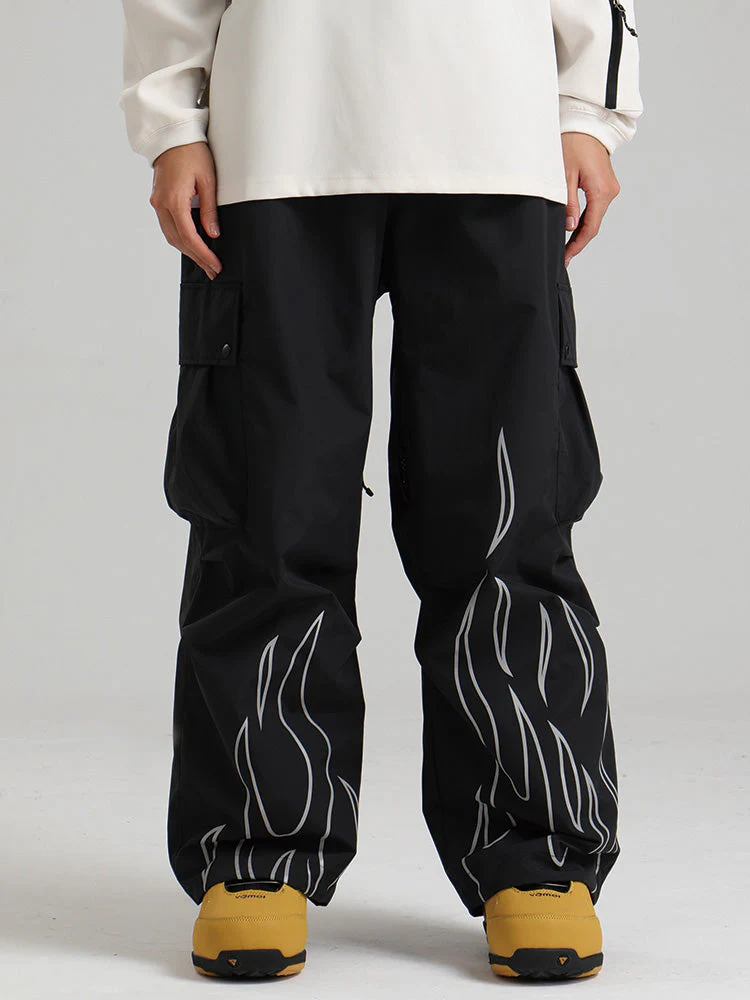 Women's Gsou Snow Furious Spark Reflective Fire Cargo Snow Pants - Image 7