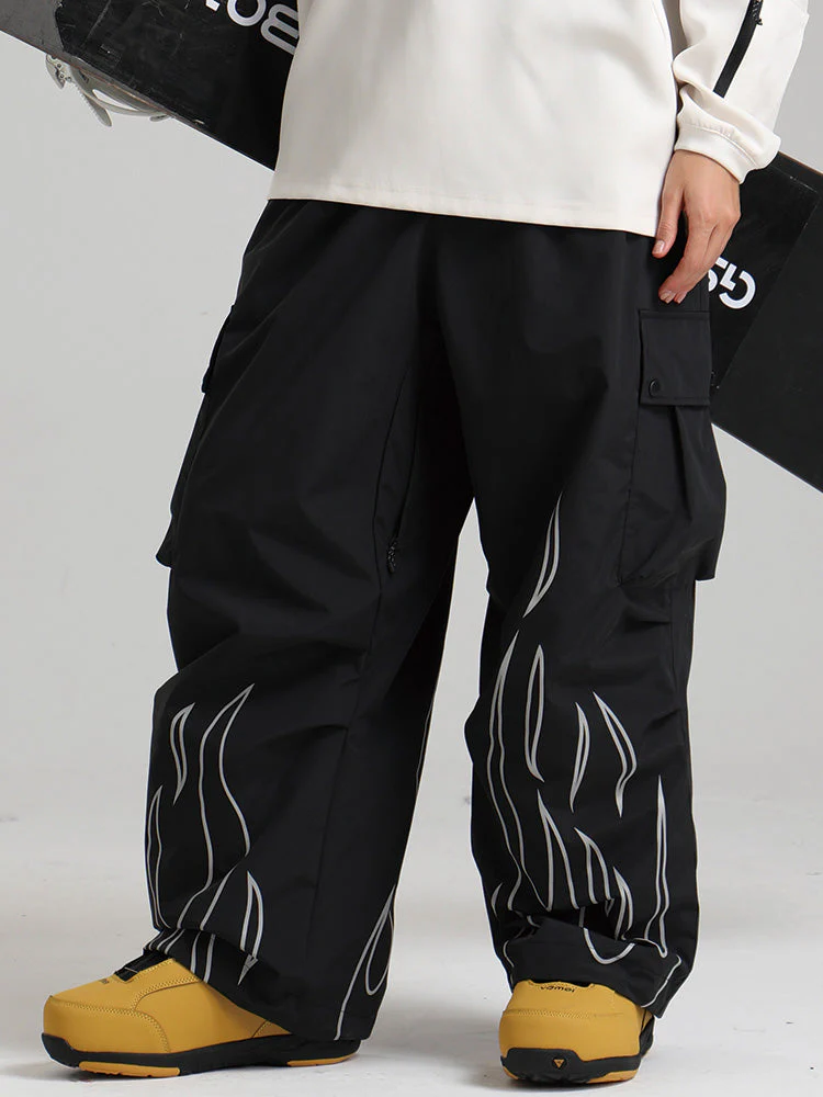 Women's Gsou Snow Furious Spark Reflective Fire Cargo Snow Pants - Image 8
