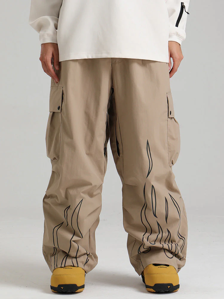 Women's Gsou Snow Furious Spark Reflective Fire Cargo Snow Pants - Image 9