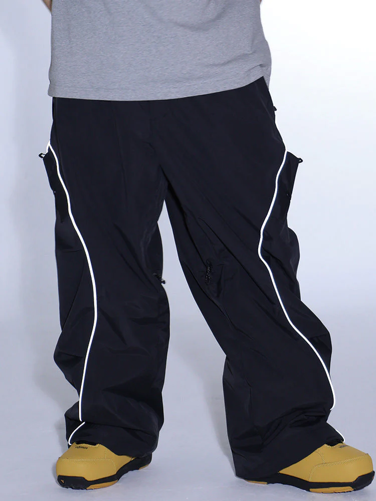 Women's Gsou Snow Luminous Edge Reflective Cargo Baggy Snow Pants - Image 6