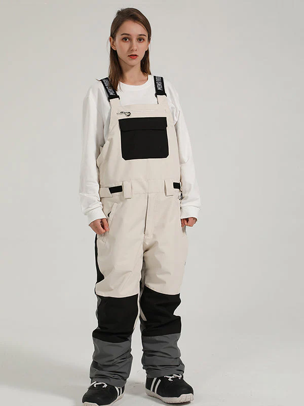 Women's Gsou Snow Mountain Discover Colorblock Ski Bibs Pants - Image 11