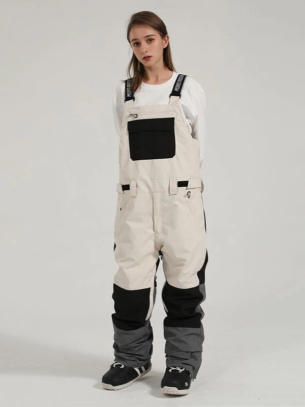 Women's Gsou Snow Mountain Discover Colorblock Ski Bibs Pants - Image 12